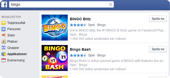 Bingo på Facebook